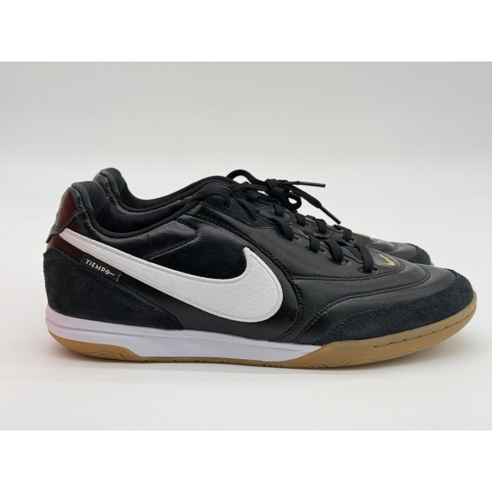 Men's Size 10 - Nike Tiempo Streetgato Black Soccer Shoes HQ7017-010 No Box Lid